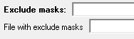 Specify exclude mask for backup