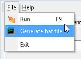 Generate bat file for automatic backup